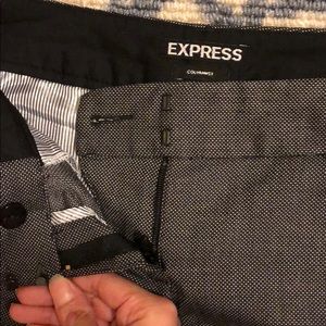 Express Columist Black & White Dotted Dress Pants